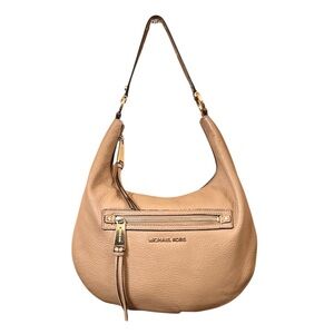 Michael Kors Pebbled Leather Rhea Crescent Hobo Shoulder Bag Purse